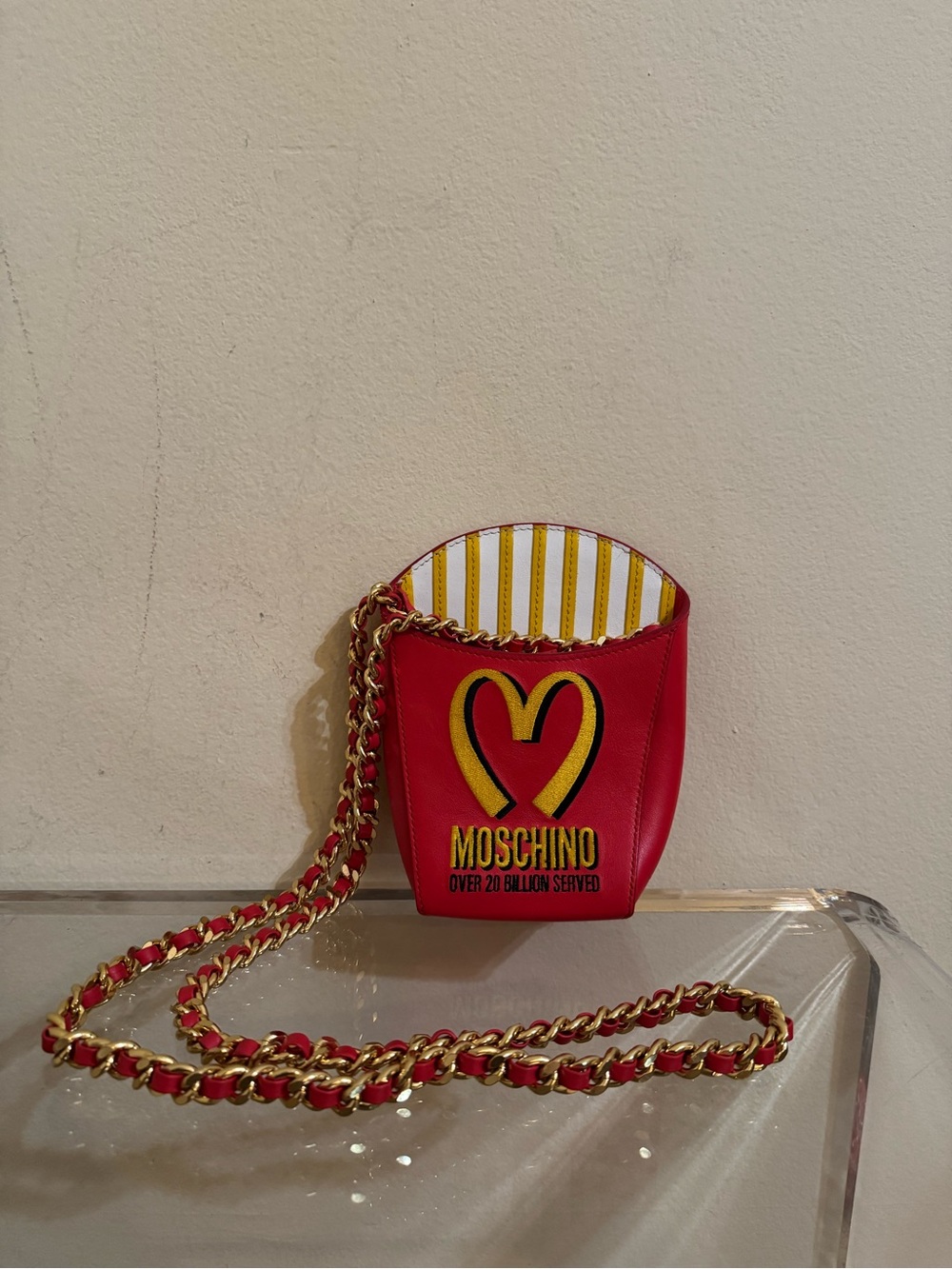 Moschino McDonald’s French Fry Bag Red Leather